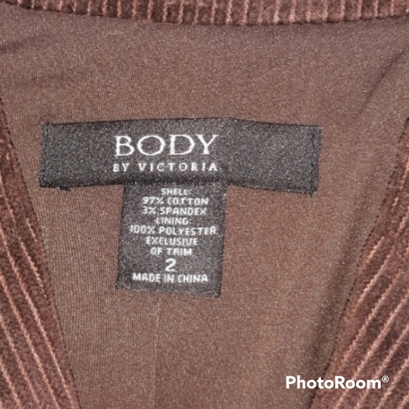 Victoria's Secret Body by Victoria Corduroy Blazer Size 2 - Picture 3 of 7